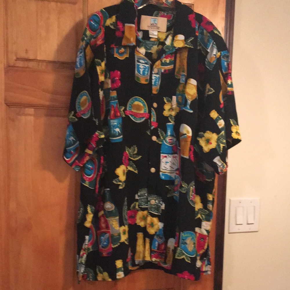 Coconut Pier Top Image USA Mens XL Hawaiian Shirt